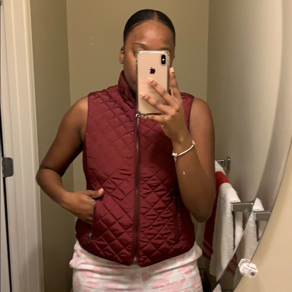 DRESSBARN Burgundy Vest. WORN TWICE!!! - Picture 1 of 5